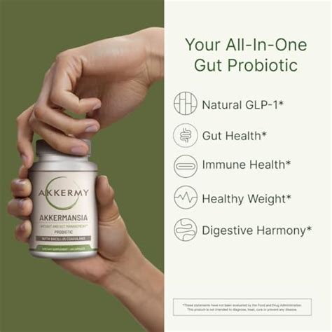 Akkermansia Probiotic 60 Capsules 2 Month Supply Increases GLP 1