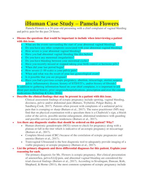 Ihuman Case Study Pamela Flowers Browsegrades