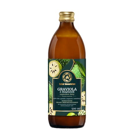 Herbal Monasterium Graviola z miąższem sok 100 500 ml Biozdrowy