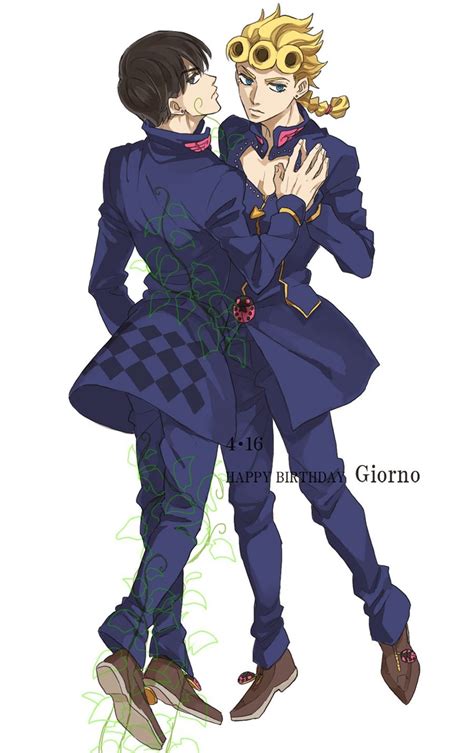 Giorno Giovanna And Haruno Shiobana Jojo No Kimyou Na Bouken And 1