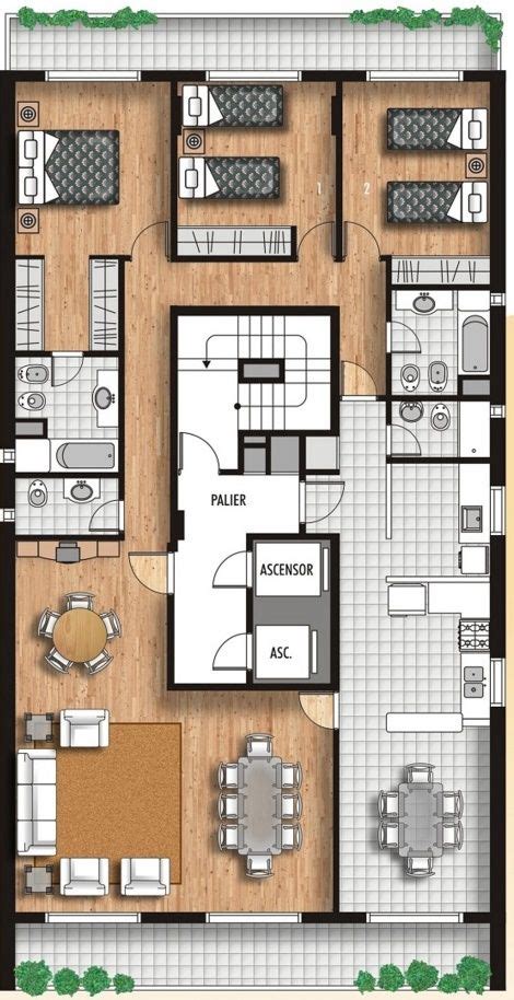 Planos De Apartamentos 3 Habitaciones Planos De Casas Grandes Planos