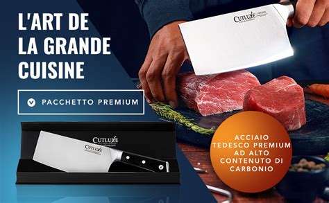 Cutluxe Mannaia Da Cucina Cm Coltello Cleaver Da Macellaio Acciaio