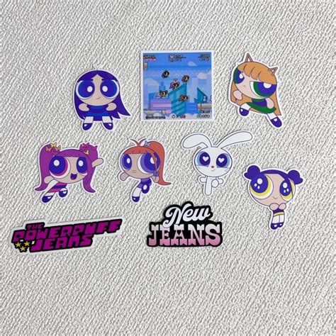 Pcs Nj Powerpuff Girls Sticker Pack Powerpuff Jeans Kpop Vinyl