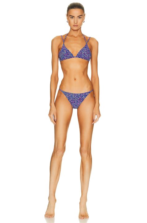 Isabel Marant Phili Bikini Bottom In Blue Pink FWRD