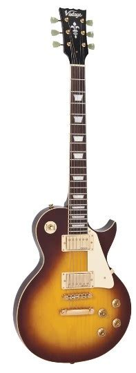 Guitarra eléctrica VINTAGE LP V100 ICON Distressed Tobacco Sunburst ...