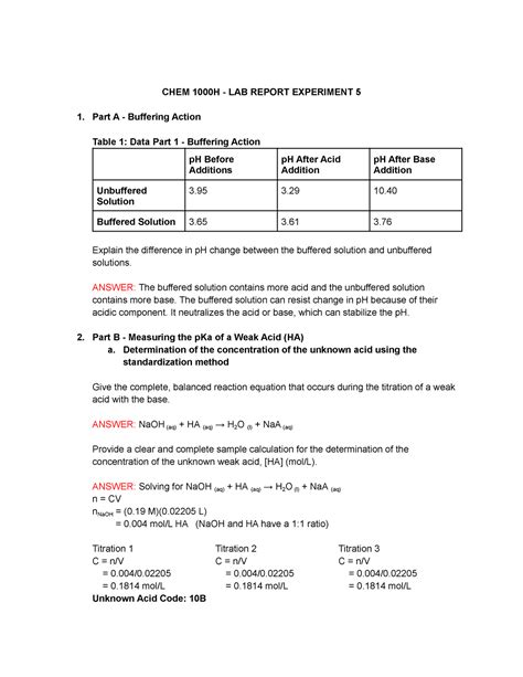 Chem H Lab Introductory Chemistry I Chem H Lab