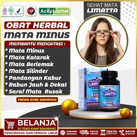 Jual Obat Herbal Mata Minus Asli Limatta Sehat Mata Softgel Original