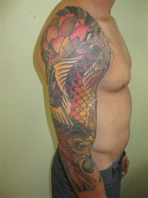 Thomas Graham Super Genius Tattoo Seattle WA Color Tattoo Coy Fish