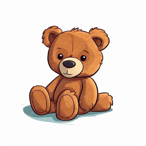 Premium AI Image | a drawing of a brown teddy bear with a brown nose ...