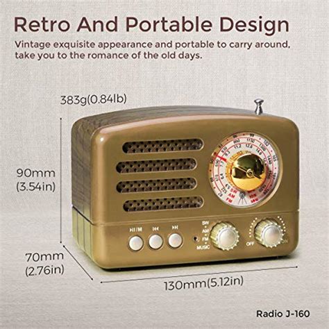 Prunus J 160 Retro Transistor Radio Battery Operated Am Fm Sw Radio Small Rechargeable Portable