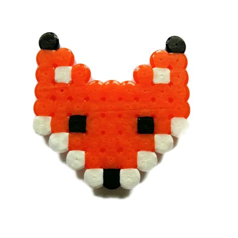 Wolf Head Hama Perler Bead Party Favour Available As Keyring Keychain