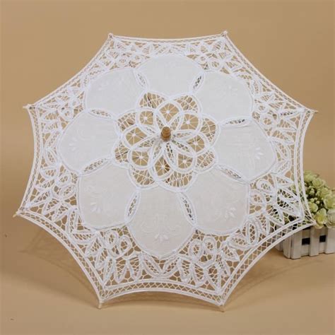 Ventail Ombrelle Dentelle D Me Coton Mari E Mariage Parapluie Parasol