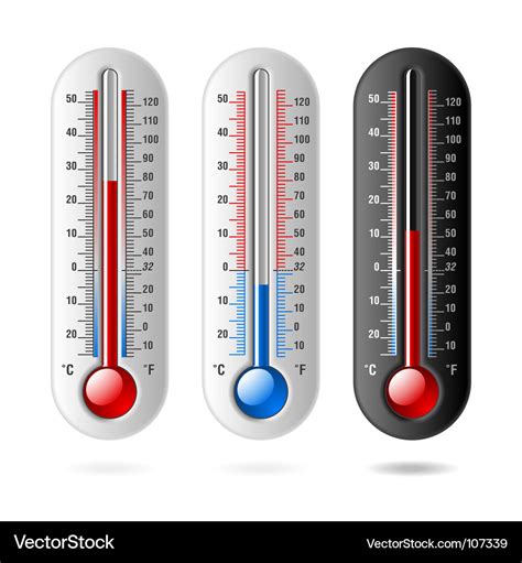 Thermometers Celsius And Fahrenheit Royalty Free Vector