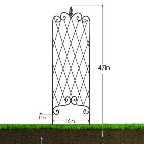 Amagabeli Garden Trellis 15 In W X 47 In H Black Garden Trellis 2 Pack Et0103 At