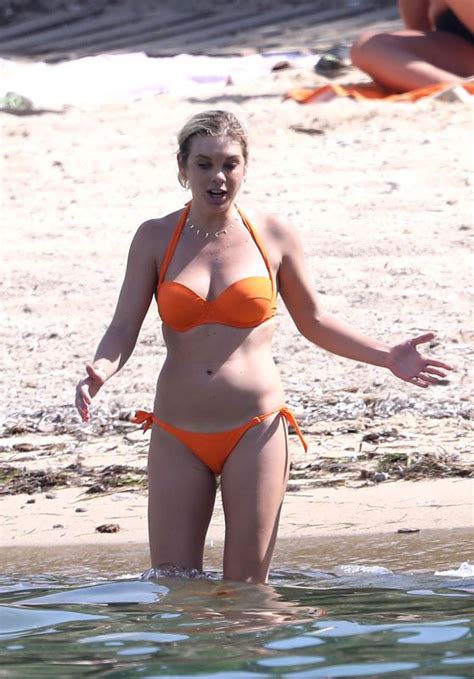 Chelsy Davy Wears An Orange Bikini Saint Tropez July 2017 CelebMafia