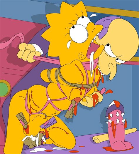 Rule 34 Asphyxiation Color Female Human Lisa Simpson Male Montgomery Burns Nipples Sex