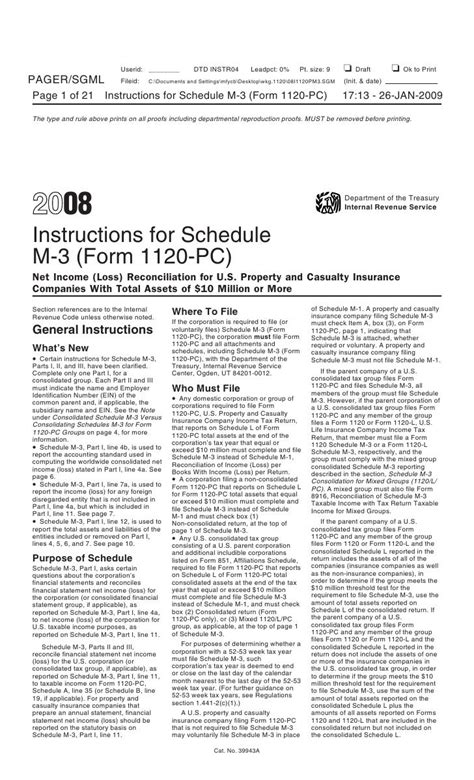 Inst 1120-PC (Schedule M-3)-Instructions for Schedule M-3 (Form 1120-…