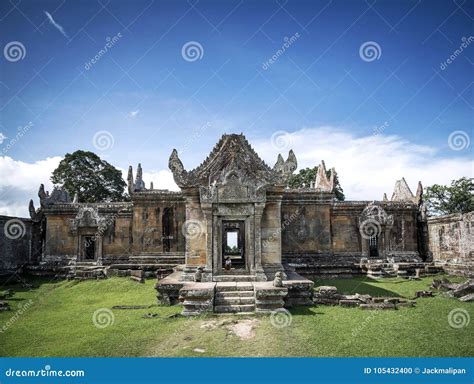 Preah Vihear Famous Ancient Temple Ruins Landmark In Cambodia Editorial