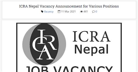 ICRA Nepal Vacancy Announcement Chetan TM