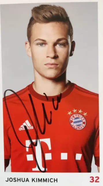 Autografo Originale Firmato Joshua Kimmich Fc Bayern Monaco Eur