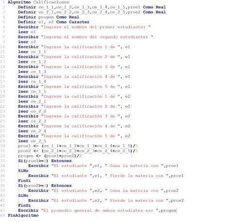 Algoritmos Calcular El Promedio De N Alumnos En Pseint Algoritmos Images