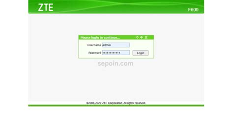 Zte F Wifi Login User Dan Password Admin Di Sepoin