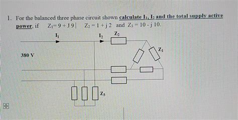 Solved For The Balanced Three Phase Circuit Sho