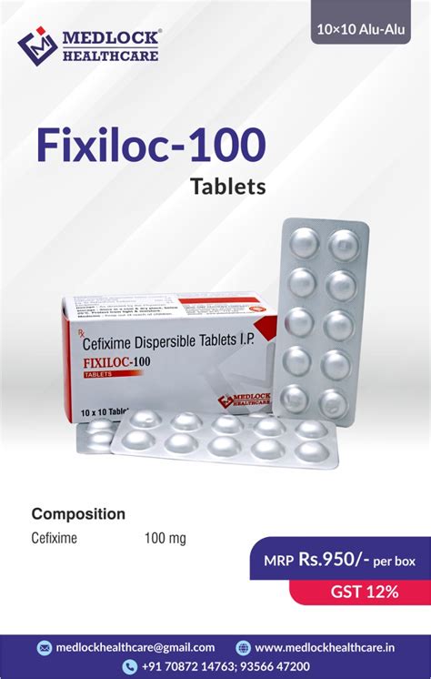 Cefixime Mg Dispersible Tablet Manufacturer Supplier Franchise