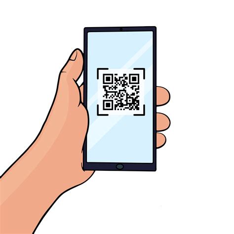 Hand Holding A Mobile Phone With Qr Code On The Screen Qr Code