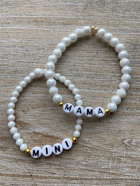 Mama Mini Bracelet Set Mommy And Me Bracelet Mother Daughter Bracelet Set Mother Daughter