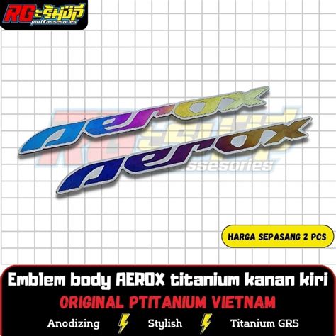 Jual Logo Emblem Body Titan Titanium Gr Yamaha Aerox Ptitanium Vietnam