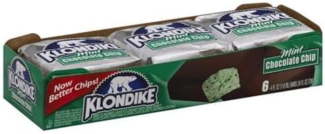 Klondike Mint Chocolate Chip Ice Cream Bars - 6 ea, Nutrition ...