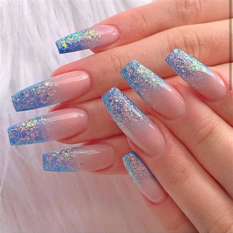 Light Blue Acrylic Nails Round Teachfrosd