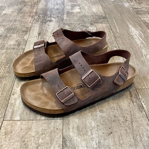 Birkenstock Shoes Birkenstock Milano Oiled Leather Sandals Habana