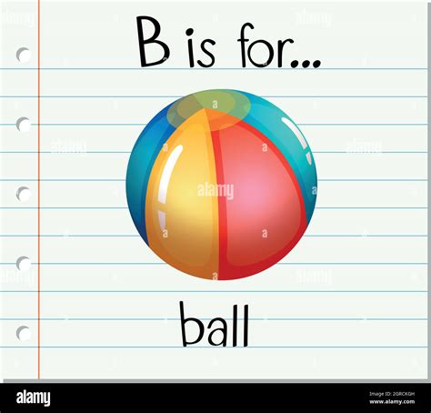Flashcard Letter B Is For Ball Stock Vector Image And Art Alamy