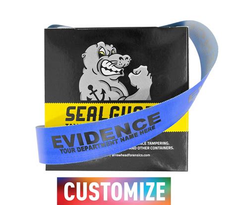 Evidence Packaging Tamper Evident Tape Arrowhead Sealguard™ Solid Back Evidence Tape Blue