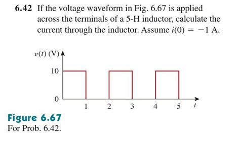 Solved 6 42 If The Voltage Waveform In Fig 6 67 Is Applied Chegg