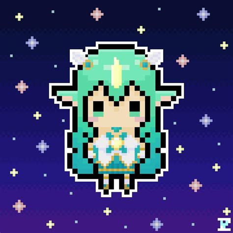 Star Guardian Soraka Chibi Pixel Art League Of Legends Official