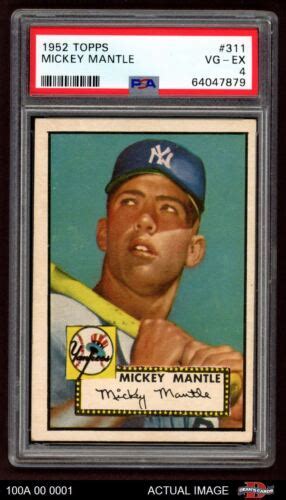 Topps Mickey Mantle Yankees Hof Psa Vg Ex Ebay