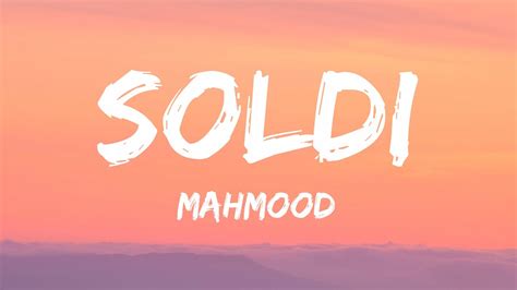 Mahmood Soldi Lyrics Italy Eurovision 2019 YouTube