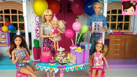 Barbie Chelsea Birthday Party Routine In Hello Dream House Youtube