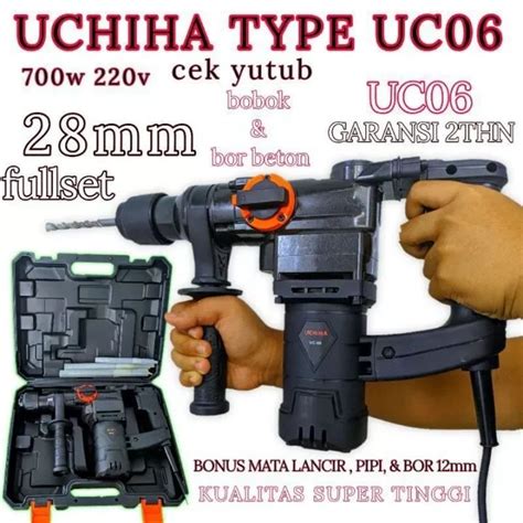 Hammer Drill Bor UCHIHA Bobok Beton TYPE UC 06 Japan Tekhnologi Buat