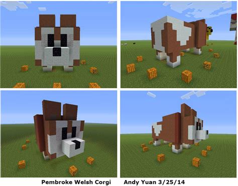 Minecraft Corgi Statue By C Force On Deviantart