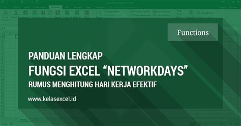 Fungsi Networkdays Cara Mengira Hari Bekerja Dengan Berkesan Dalam