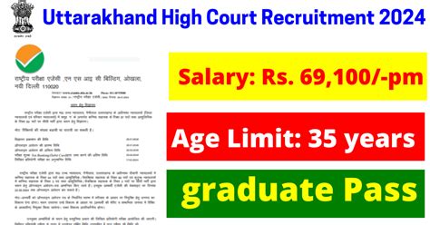 Uttarakhand High Court Jobs Notification Apply Online For