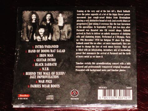 Black Sabbath Live L Olympia Paris Cd Timeline Eu Digipak