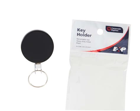 Corporate Express Heavy Duty Retractable Metal Key Holder With Key Ring