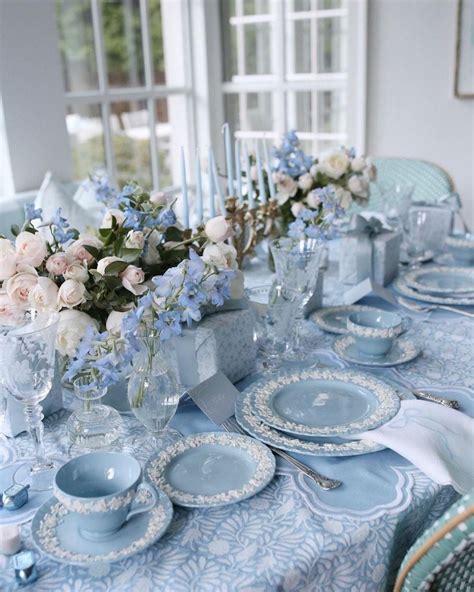 Blue Table Settings Beautiful Table Settings Old World Decorating