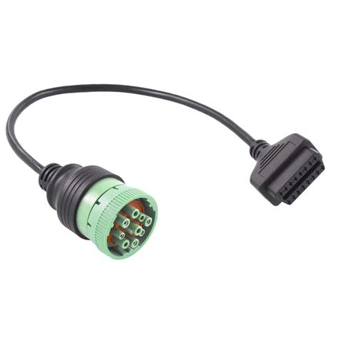 Dalagoo J1939 9 Pin To OBD2 Adapter Cable SAE J1939 Type 2 Green