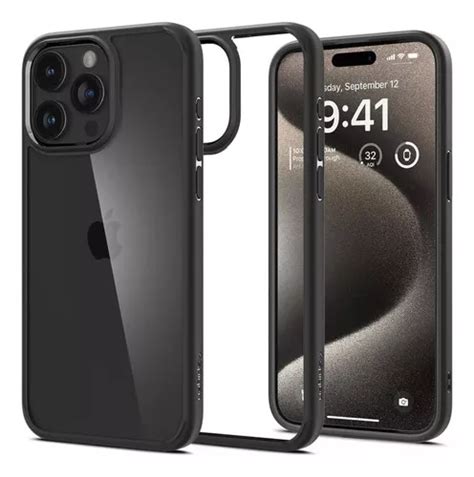 Funda Para IPhone 15 Pro Plus Max Spigen Ultra Hybrid Color Negro